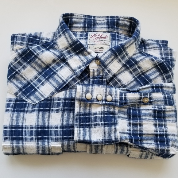 Lucky Brand Other - Lucky Brand mens snap front shirt size small